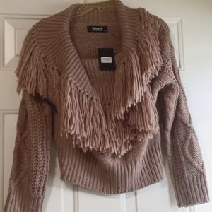 Women's Blue B Collection Taupe Sweater Size Small